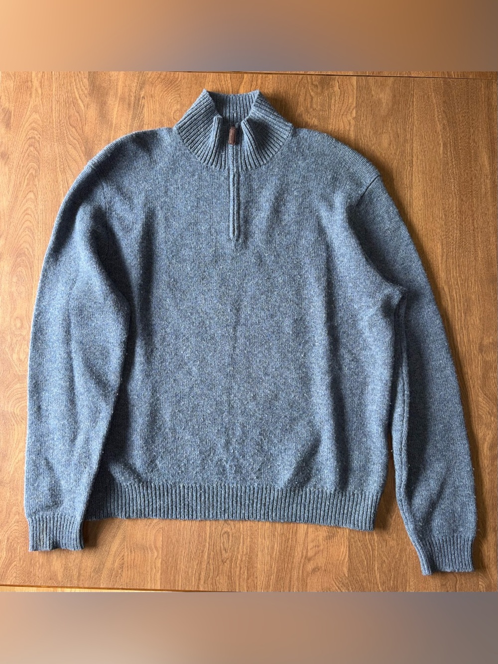 Polo by Ralph Lauren Slate blue quarter -Zip Crewneck Sweater